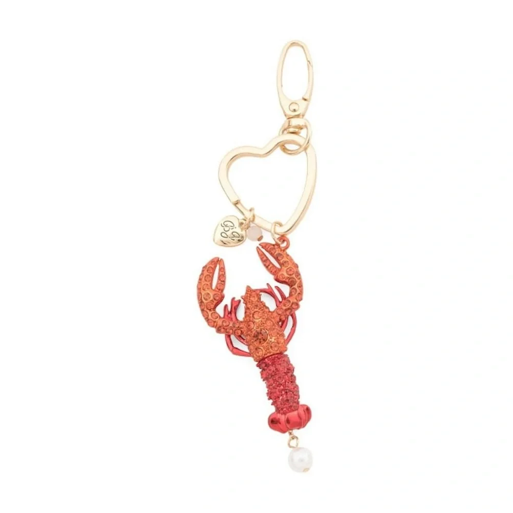 Betsey Johnson  Crystal Lobster Key Fob